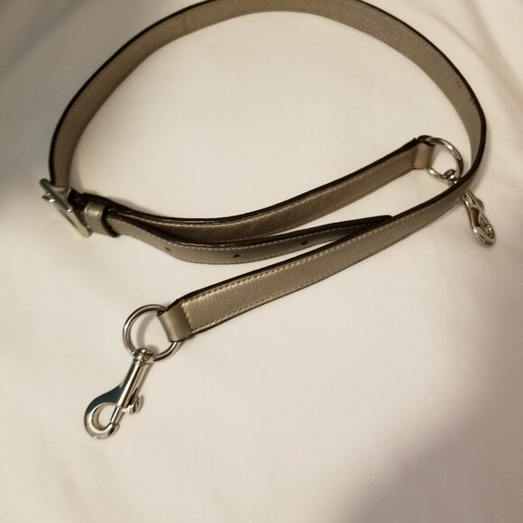 Authentic Coach Large Metallic Pebbled Leather Hobo Handbag & Crossbody - Picture 15 of 16